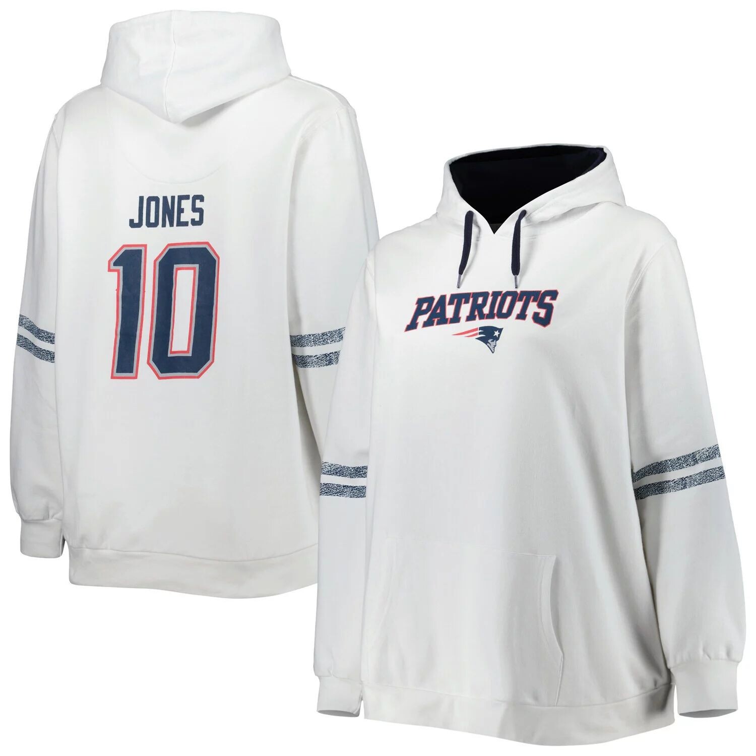 Женский пуловер с капюшоном Mac Jones белого/темно-синего цвета New England Patriots больших размеров с именем и номером, Синий, Женский пуловер с капюшоном Mac Jones белого/темно-синего цвета New England Patriots больших размеров с именем и номером
Женский пуловер с капюшоном Mac Jones белого/темно-синего цвета New England Patriots больших размеров с именем и номером, Синий, Женский пуловер с капюшоном Mac Jones белого/темно-синего цвета New England Patriots больших размеров с именем и номером