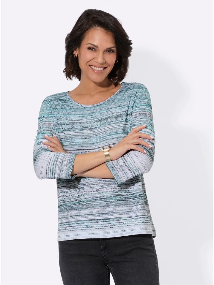 Рубашка с рукавами 3/4 в полоску цвета лайма, мяты и экрю WITT WEIDEN
Рубашка с рукавами 3/4 в полоску цвета лайма, мяты и экрю WITT WEIDEN