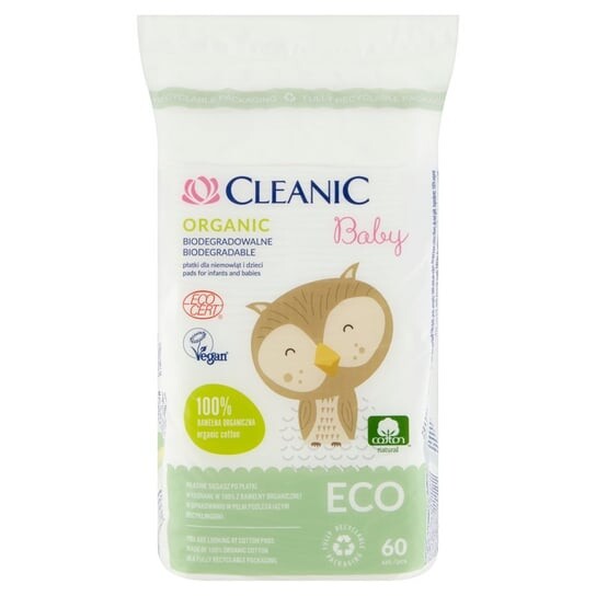 Хлопья ватные для малышей и детей, 60 шт, 9755 Cleanic Baby Eco 
Хлопья ватные для малышей и детей, 60 шт, 9755 Cleanic Baby Eco