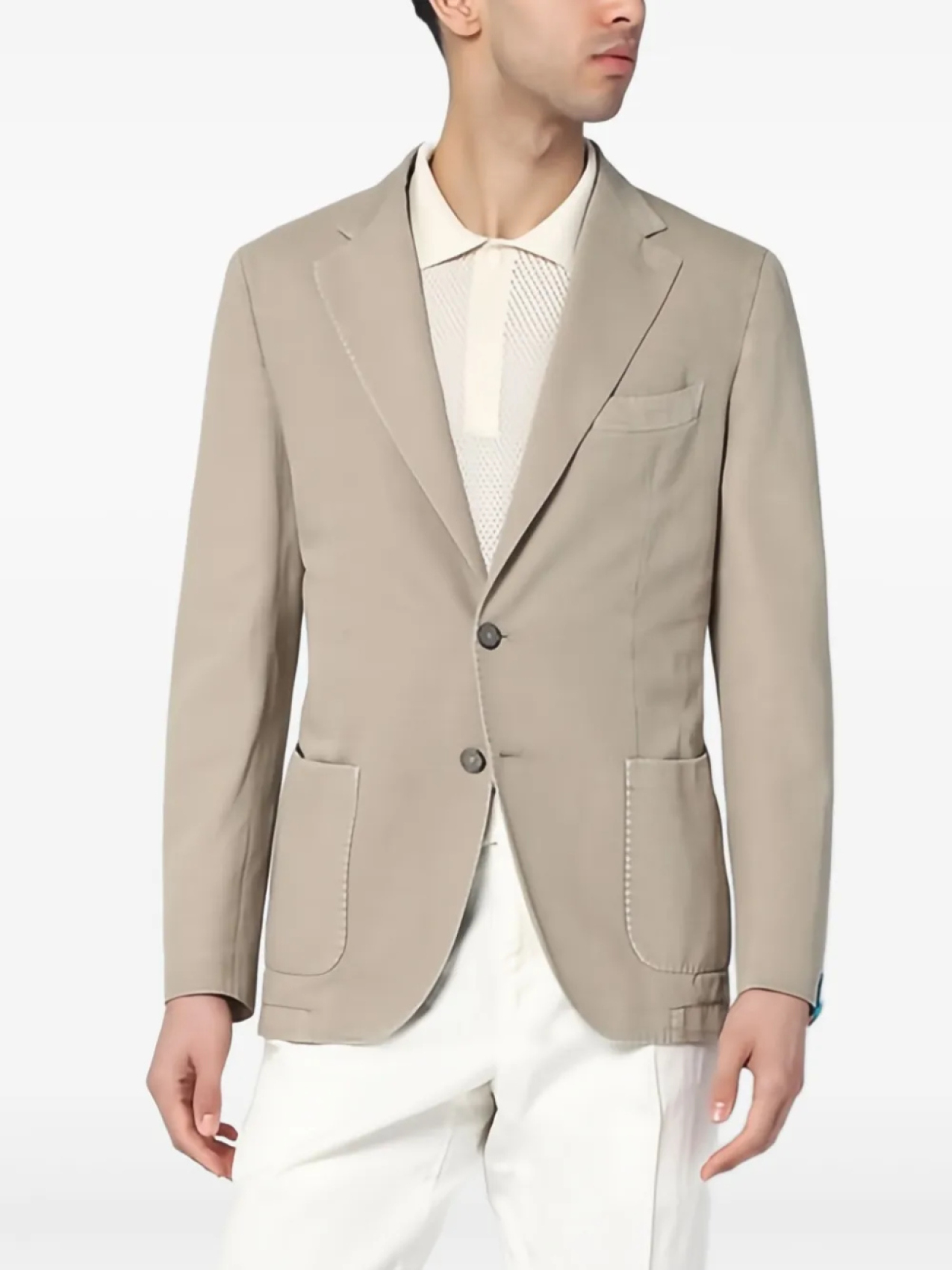 Santaniello однобортный пиджак, нейтральный
Santaniello однобортный пиджак, нейтральный