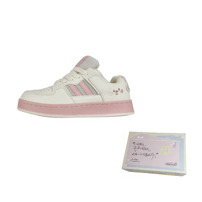 BKAE Износостойкие легкие дышащие лоу-топ скейтерские кроссовки унисекс бежево-розовые, цвет Beige Pink 
BKAE Износостойкие легкие дышащие лоу-топ скейтерские кроссовки унисекс бежево-розовые, цвет Beige Pink