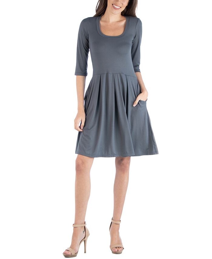Женское мини-платье с рукавом три четверти 24seven Comfort Apparel, серый
Женское мини-платье с рукавом три четверти 24seven Comfort Apparel, серый