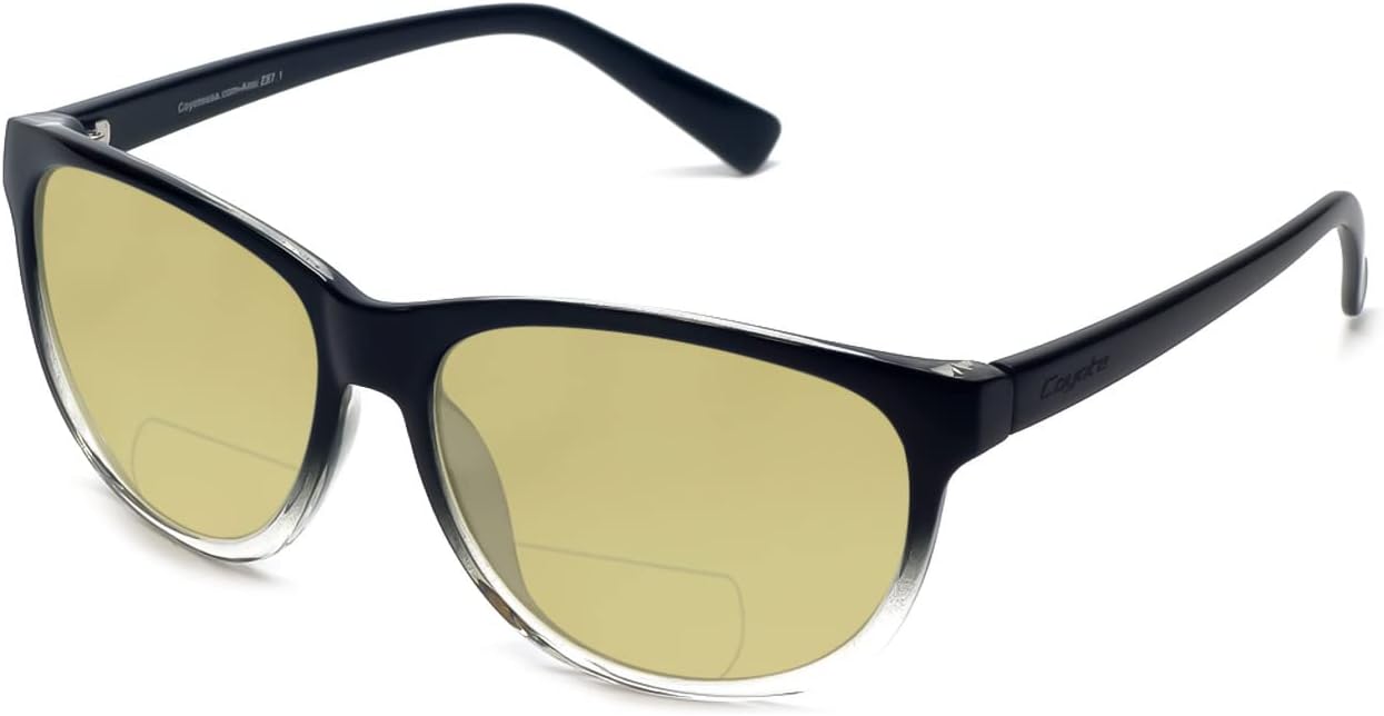 Солнцезащитные очки Coyote Eyewear с поляризацией, бифокальные, для чтения/без диоптрий, черные, прозрачные, для мужчин и женщин, модные солнцезащитные очки для чтения, Black Clear/ Yellow
Солнцезащитные очки Coyote Eyewear с поляризацией, бифокальные, для чтения/без диоптрий, черные, прозрачные, для мужчин и женщин, модные солнцезащитные очки для чтения, Black Clear/ Yellow