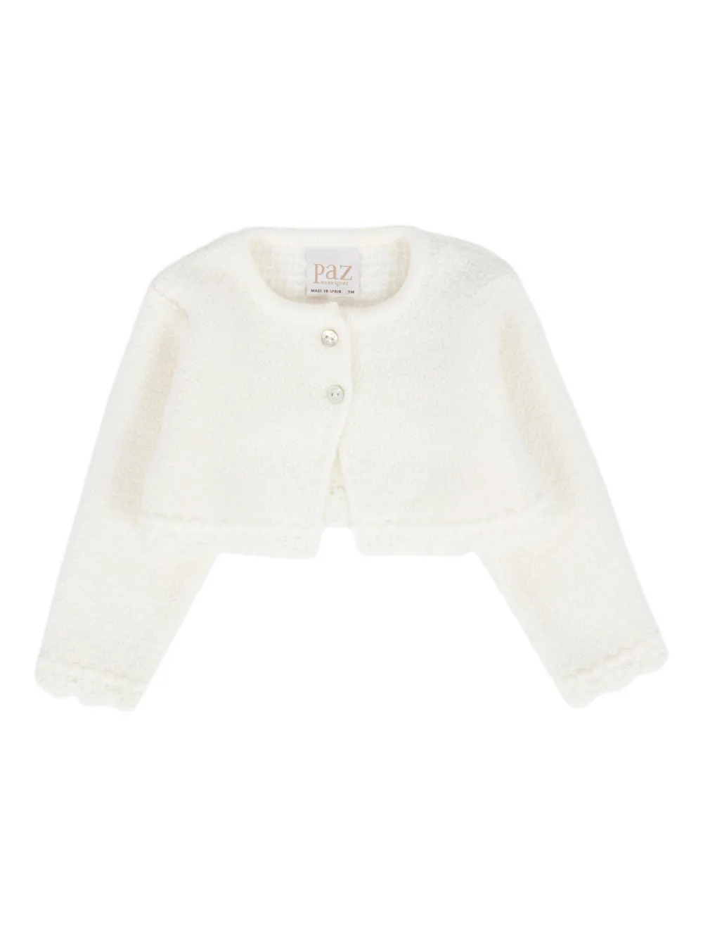 Шерстяной кардиган с фестончатыми краями Paz Rodriguez, нейтральный
Шерстяной кардиган с фестончатыми краями Paz Rodriguez, нейтральный