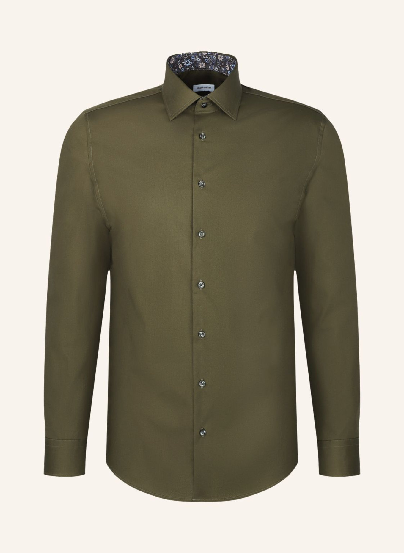 Рубашка деловая облегающая Seidensticker, зеленый 
Рубашка деловая облегающая Seidensticker, зеленый