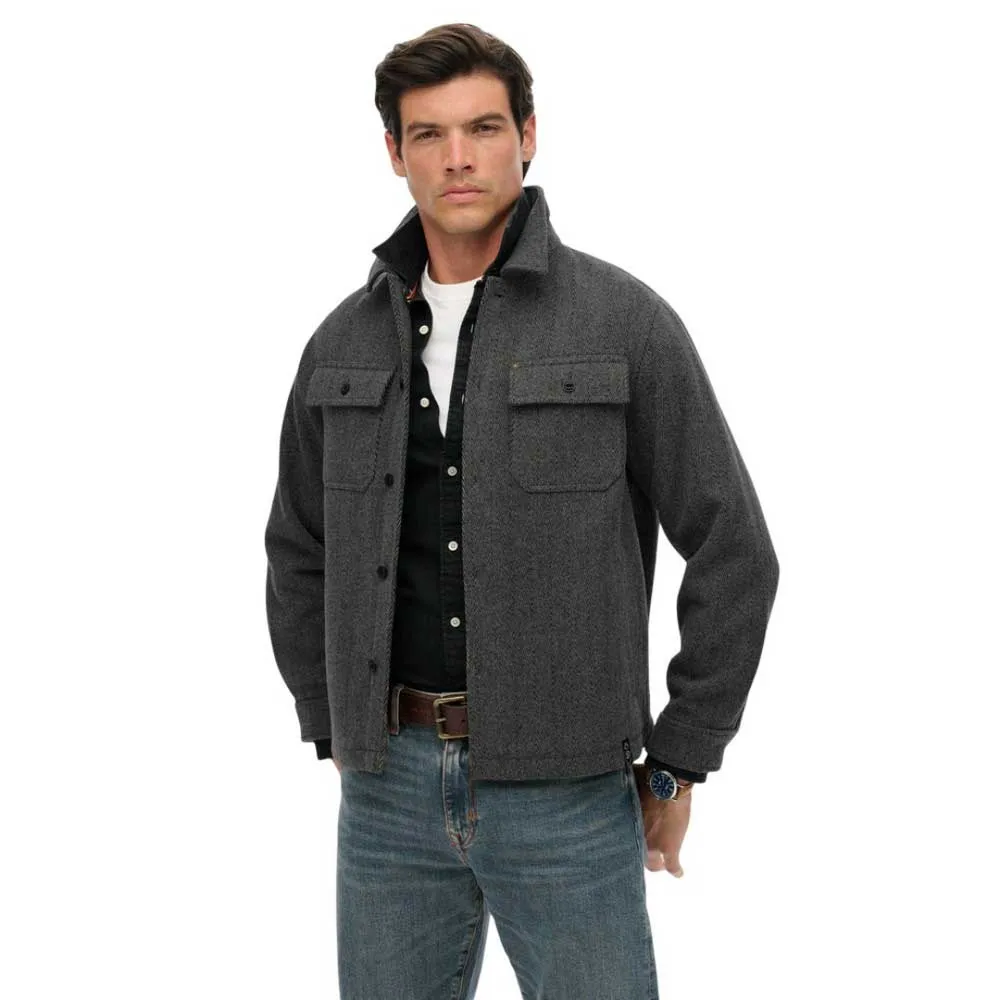 Рубашка с длинным рукавом Superdry Merchant Herringbone, серый
Рубашка с длинным рукавом Superdry Merchant Herringbone, серый