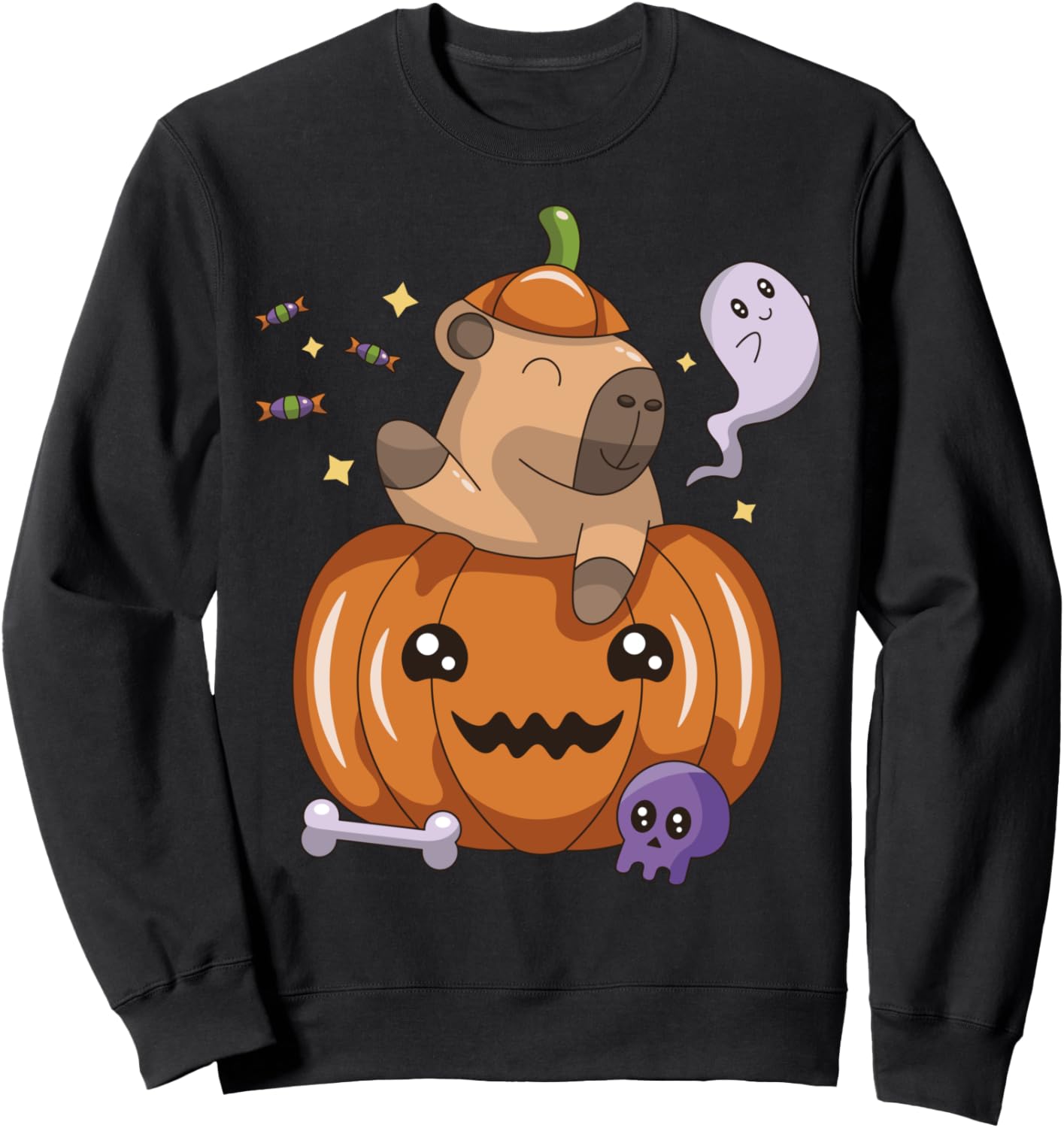 Милая толстовка с изображением капибары и надписью Хэллоуин: угощение или розыгрыш и тыквой Capivara Lover Trick-Or-Treating Costume, черный
Милая толстовка с изображением капибары и надписью Хэллоуин: угощение или розыгрыш и тыквой Capivara Lover Trick-Or-Treating Costume, черный