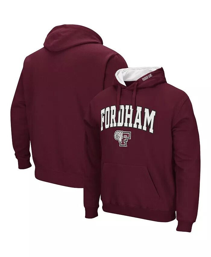 Мужской темно-бордовый пуловер с капюшоном Fordham Rams Arch и Logo Colosseum, красный 
Мужской темно-бордовый пуловер с капюшоном Fordham Rams Arch и Logo Colosseum, красный