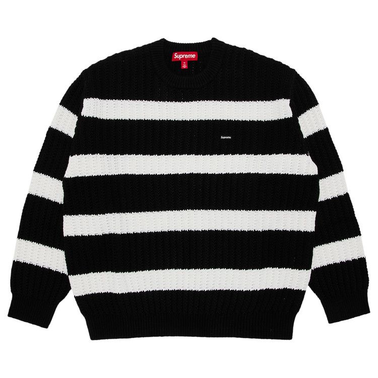 Свитер Supreme Loose Gauge Stripe Small Box Sweater, Black
Свитер Supreme Loose Gauge Stripe Small Box Sweater, Black