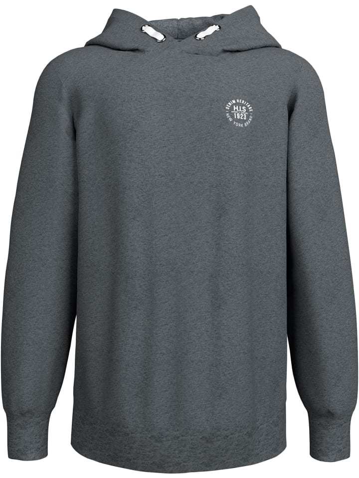 H.I.S. Толстовка с капюшоном, антрацитово-меланжевого цвета
H.I.S. Толстовка с капюшоном, антрацитово-меланжевого цвета