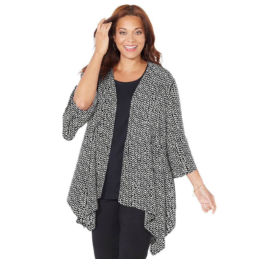 Женское безсезонное кимоно с каскадом CATHERINS больших размеров Catherines, цвет Black Tweed Texture
Женское безсезонное кимоно с каскадом CATHERINS больших размеров Catherines, цвет Black Tweed Texture