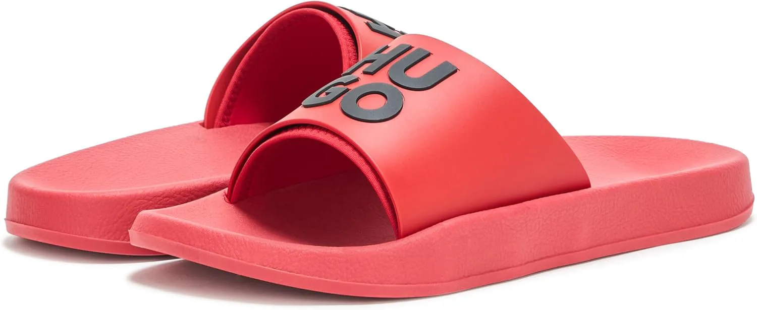 Мужские слайдеры HUGO с многослойным логотипом, красный
Мужские слайдеры HUGO с многослойным логотипом, красный