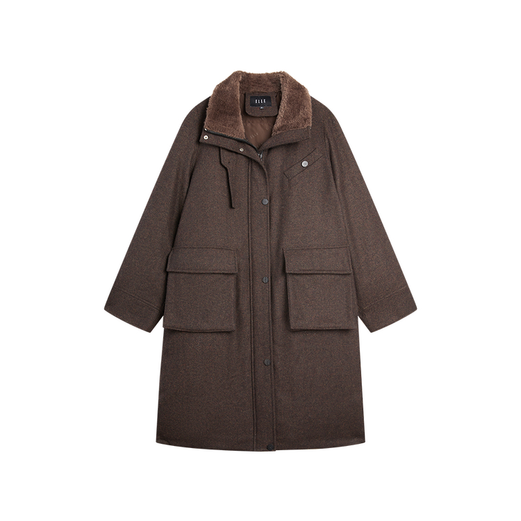 ELLE Пуховик женский Coffee с лацканом, утепленный, прямой крой
ELLE Пуховик женский Coffee с лацканом, утепленный, прямой крой