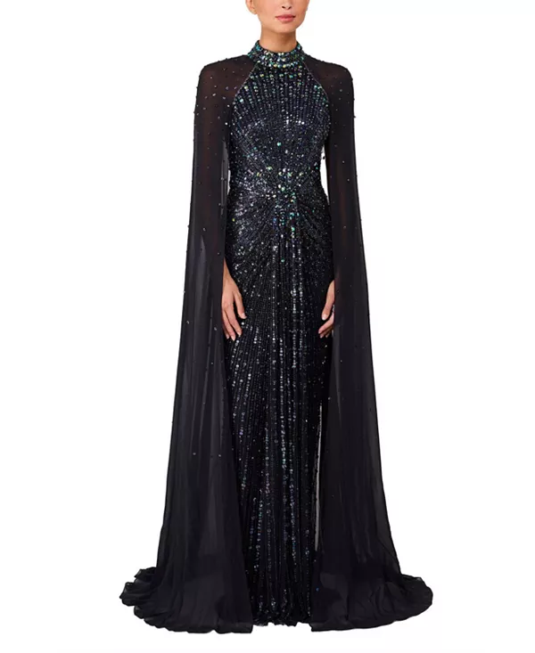 Платье-Макси Thea с украшенной накидкой Jenny Packham, синий
Платье-Макси Thea с украшенной накидкой Jenny Packham, синий