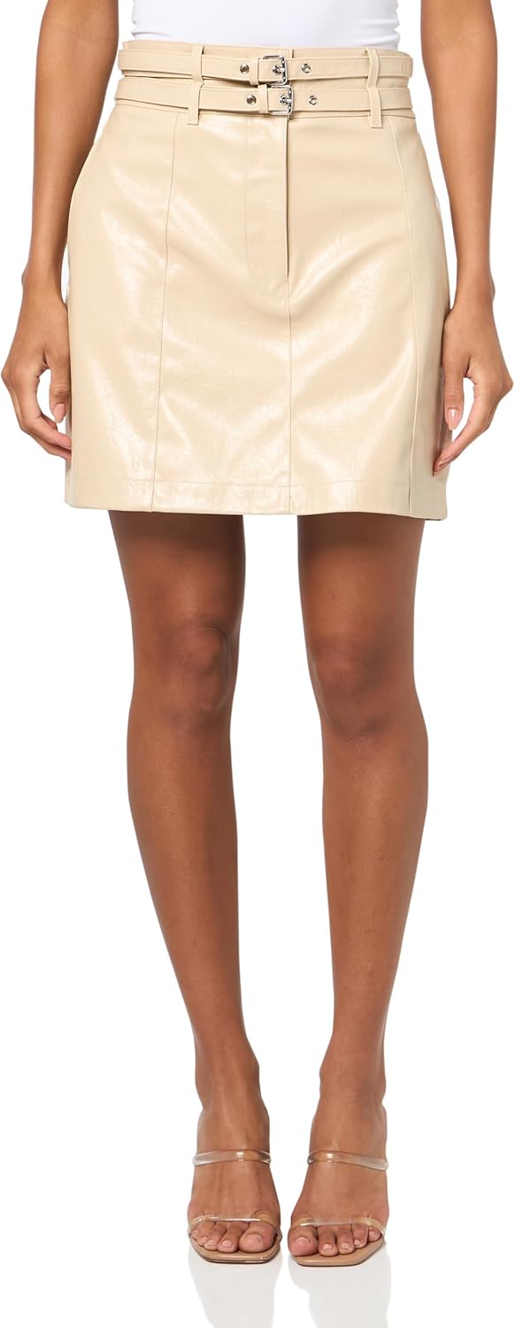 BOSS Женская мини-юбка с двойным поясом из лаковой кожи, Light Beige
BOSS Женская мини-юбка с двойным поясом из лаковой кожи, Light Beige