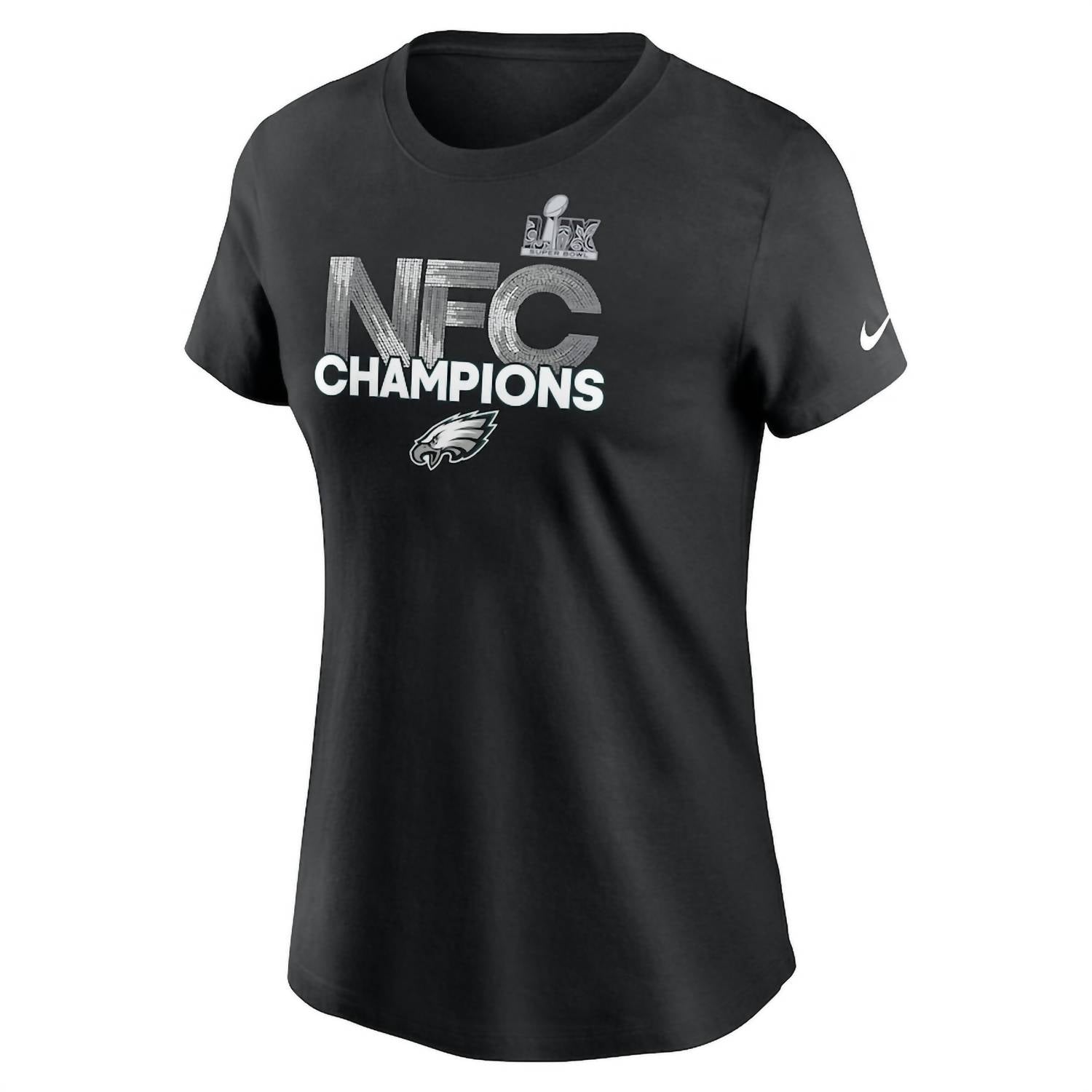 Женская футболка Philadelphia Eagles 2024 NFC Champions черная Nike
Женская футболка Philadelphia Eagles 2024 NFC Champions черная Nike