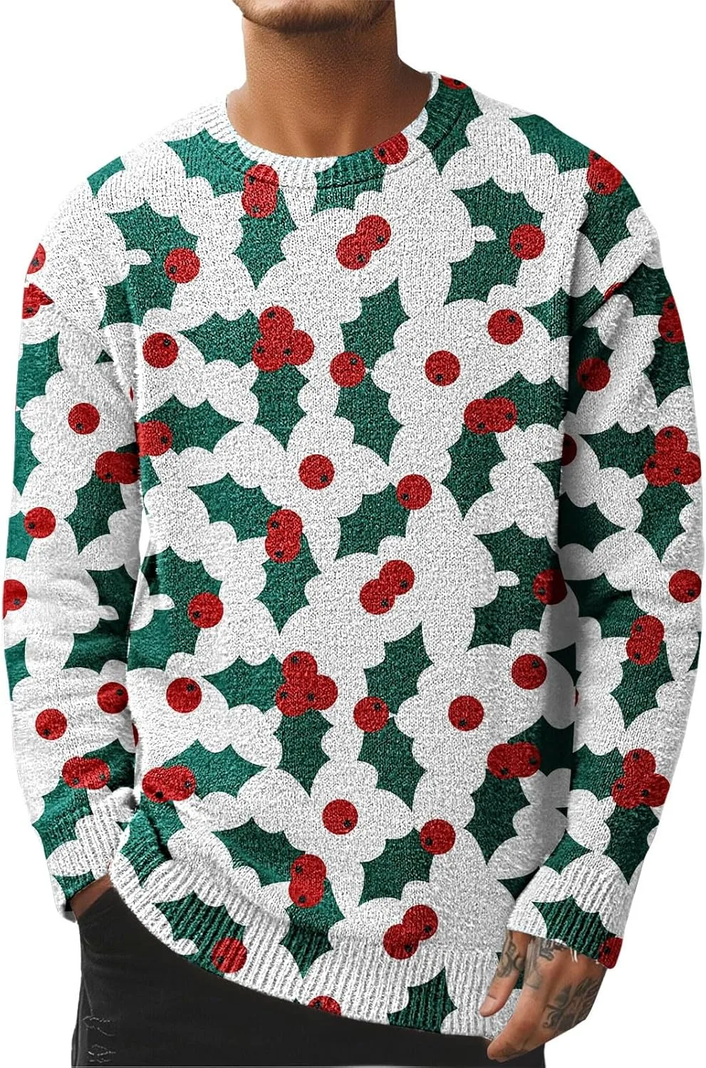 Мужской свитер Ugly Christmas с длинными рукавами и узором Santa Snowflake Reindeer
Мужской свитер Ugly Christmas с длинными рукавами и узором Santa Snowflake Reindeer
