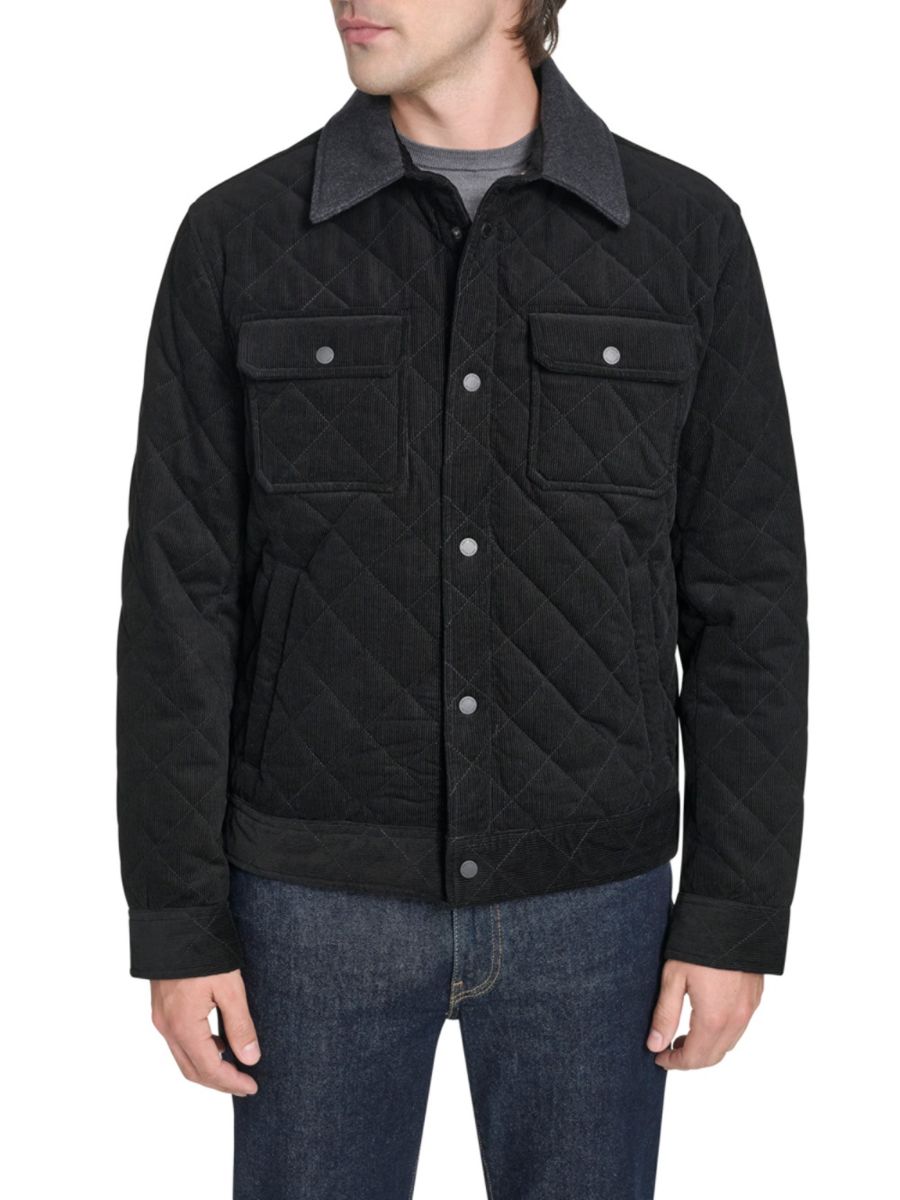 Куртка дальнобойщика из вельвета с ромбовидной стеганой отделкой Cole Haan, черный
Куртка дальнобойщика из вельвета с ромбовидной стеганой отделкой Cole Haan, черный