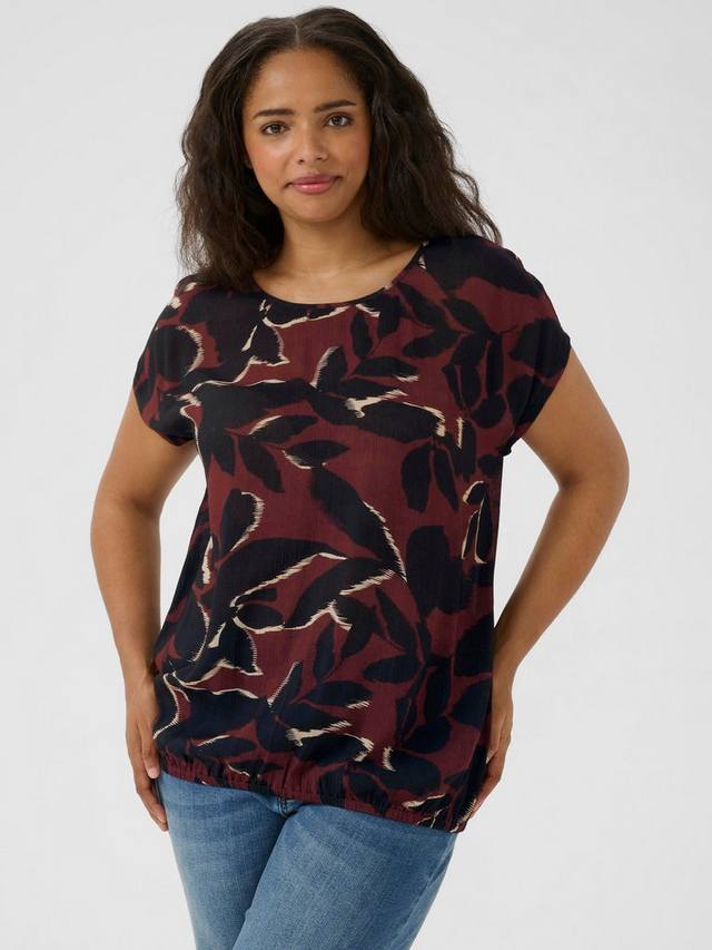 Блузка с листовым принтом KAFFE, Windsor Wine/Black
Блузка с листовым принтом KAFFE, Windsor Wine/Black