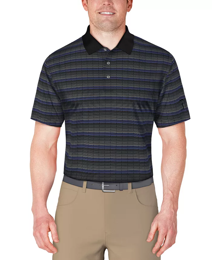Мужская короткорукавная поло-рубашка в полоску с жаккардовым узором для гольфа PGA TOUR, черный
Мужская короткорукавная поло-рубашка в полоску с жаккардовым узором для гольфа PGA TOUR, черный