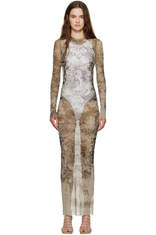 Длинное платье-макси "médaillon" Jean Paul Gaultier, бежевый
Длинное платье-макси "médaillon" Jean Paul Gaultier, бежевый