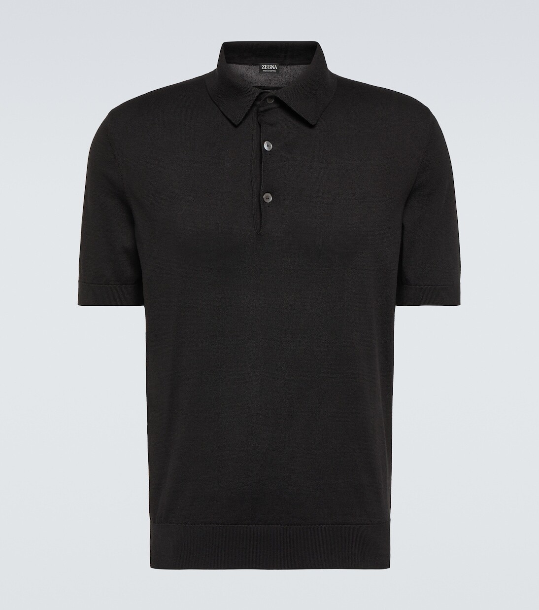 Рубашка-поло из хлопкового пике Zegna, черный
Рубашка-поло из хлопкового пике Zegna, черный