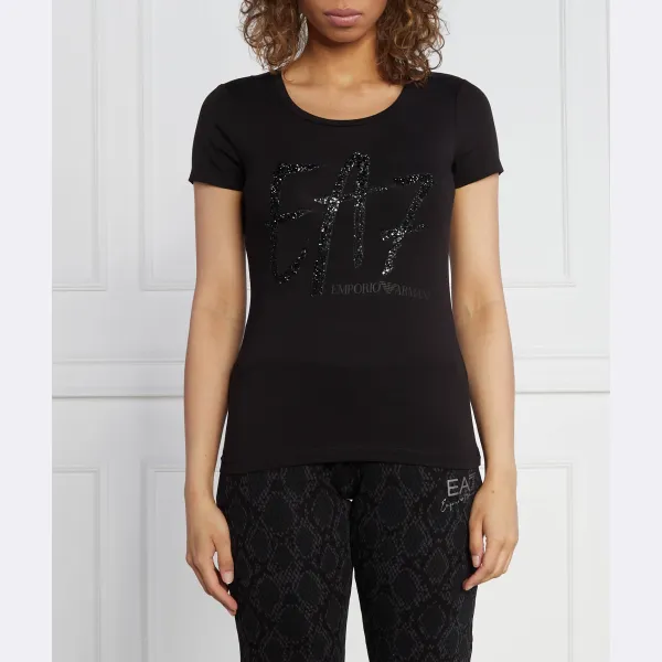 Футболка стандартного кроя Ea7, черный 
Футболка стандартного кроя Ea7, черный