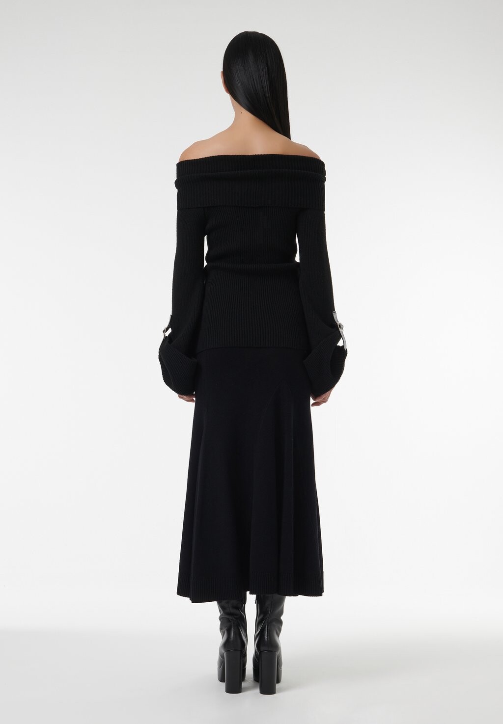 Юбка макси GODET DETAIL Leem, черный 
Юбка макси GODET DETAIL Leem, черный