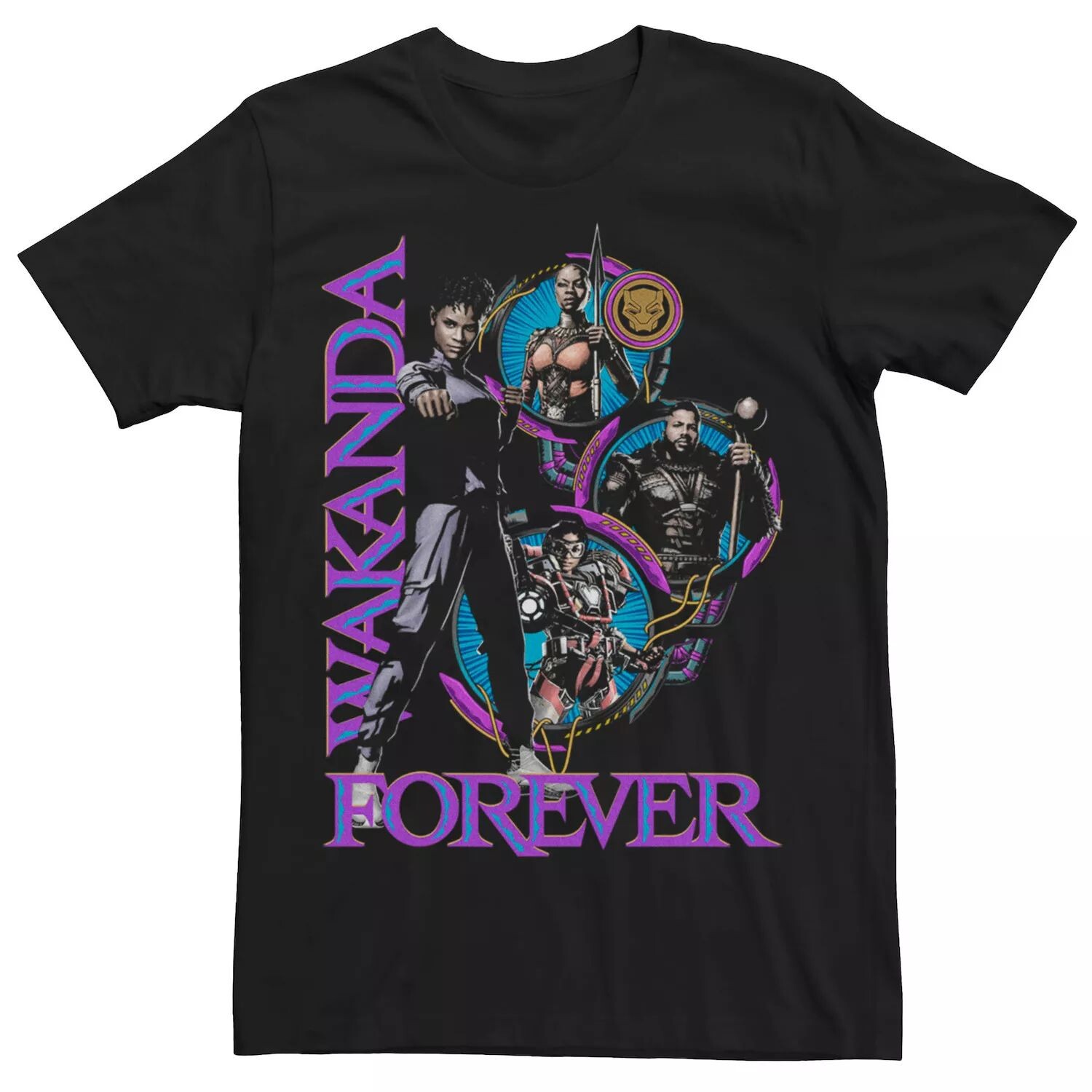 Мужская футболка с коллажем и изображением персонажей Marvel Wakanda Forever Groupshot Licensed Character
Мужская футболка с коллажем и изображением персонажей Marvel Wakanda Forever Groupshot Licensed Character