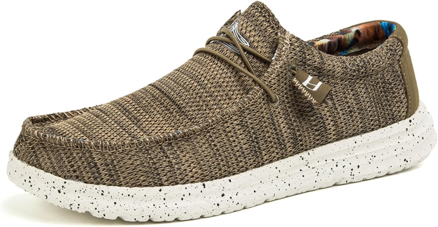 Мужские лоферы из холщовой ткани с легкой мягкой подошвой, плоской колодкой, винтажного стиля, повседневные лоферы, лодочные туфли Cerythrina, коричневый
Мужские лоферы из холщовой ткани с легкой мягкой подошвой, плоской колодкой, винтажного стиля, повседневные лоферы, лодочные туфли Cerythrina, коричневый