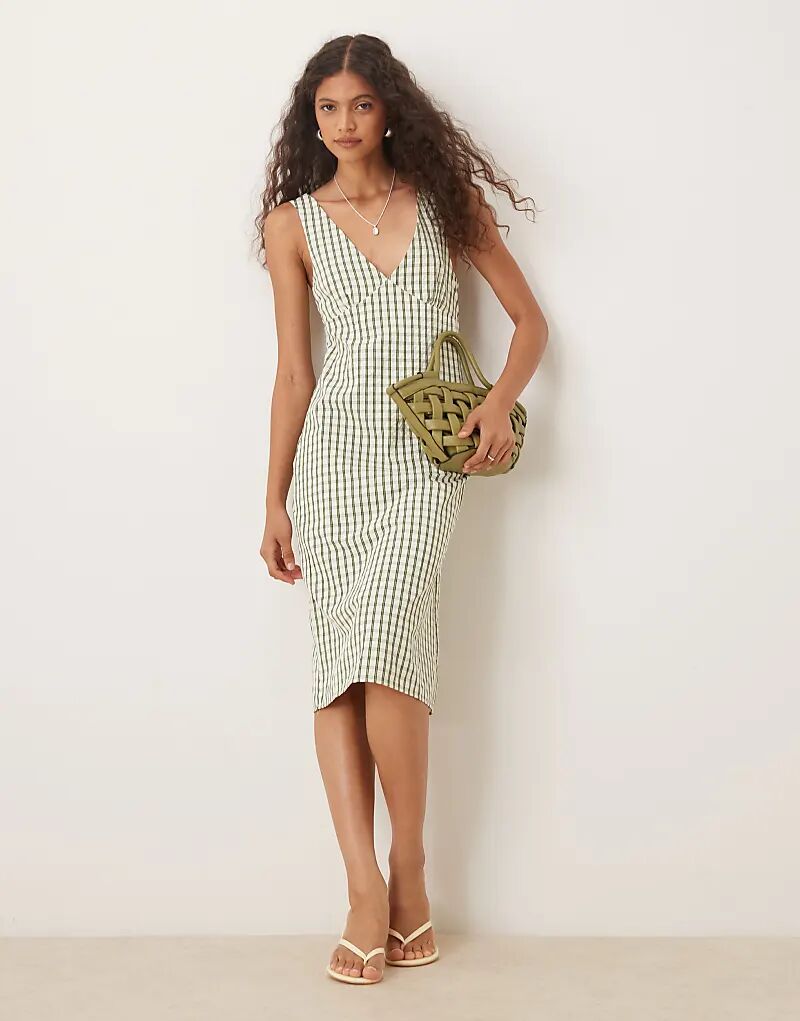 Платье миди Motel Lavisha в клетку зеленого и желтого цветов
Платье миди Motel Lavisha в клетку зеленого и желтого цветов