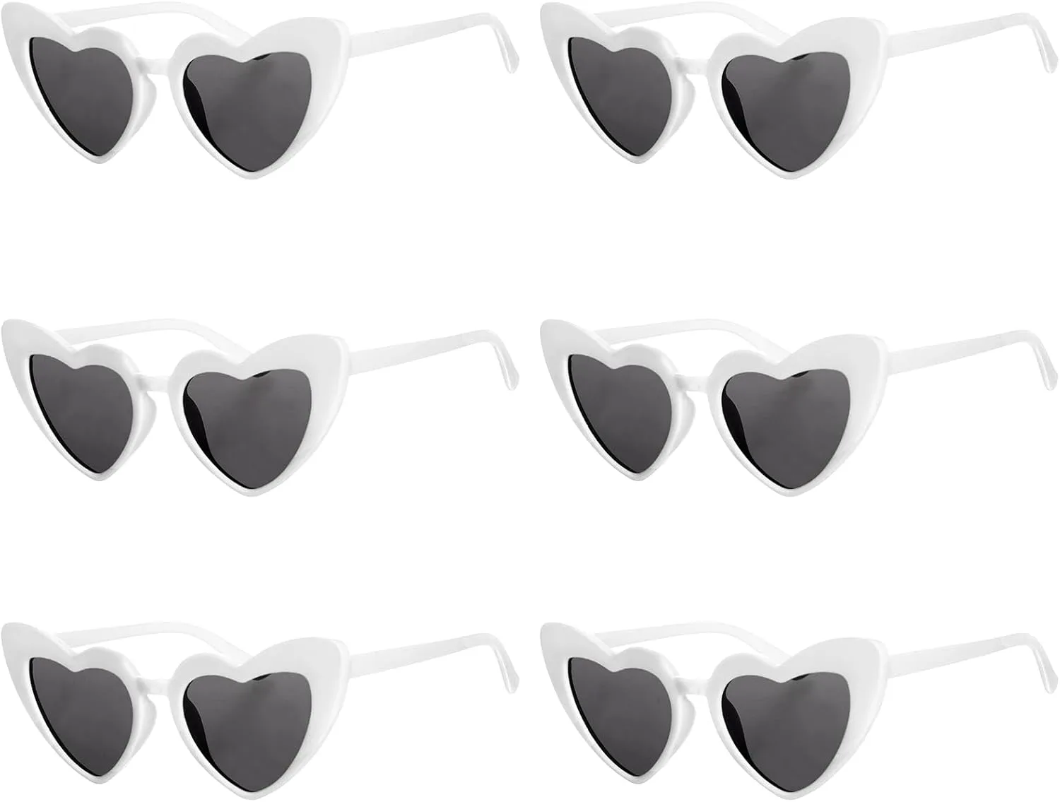 Набор из 6 солнцезащитных очков в форме сердца, неоновые цвета, «кошачий глаз», винтажные, милые солнцезащитные очки для Хэллоуина, косплея и вечеринки Jmkcoz, White
Набор из 6 солнцезащитных очков в форме сердца, неоновые цвета, «кошачий глаз», винтажные, милые солнцезащитные очки для Хэллоуина, косплея и вечеринки Jmkcoz, White