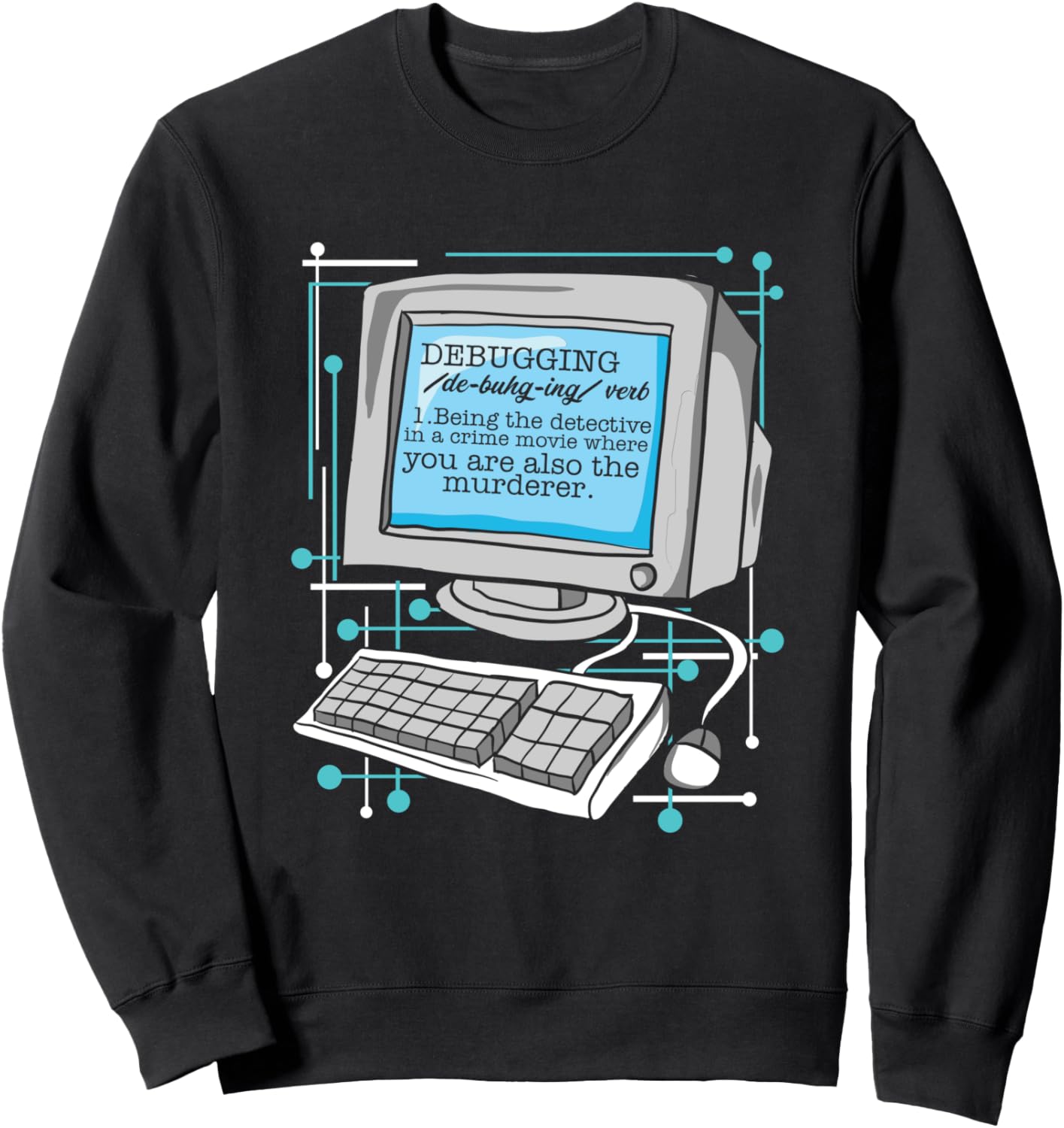 Толстовка с надписью «Debug - детектив из криминального фильма» Funny Computer Programmer Gifts, черный
Толстовка с надписью «Debug - детектив из криминального фильма» Funny Computer Programmer Gifts, черный