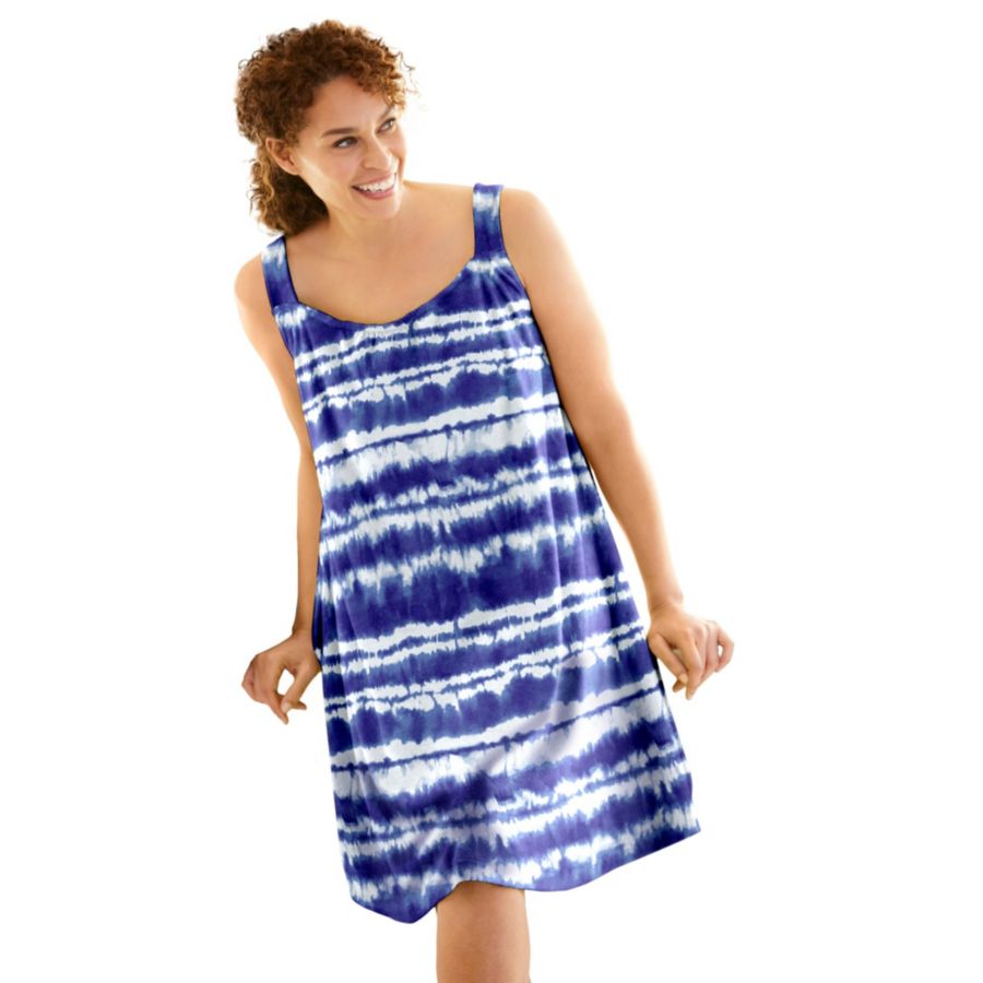 Женский домашний халат без рукавов из махровой ткани Dreams & Co, Ultra blue tie dye stripe
Женский домашний халат без рукавов из махровой ткани Dreams & Co, Ultra blue tie dye stripe