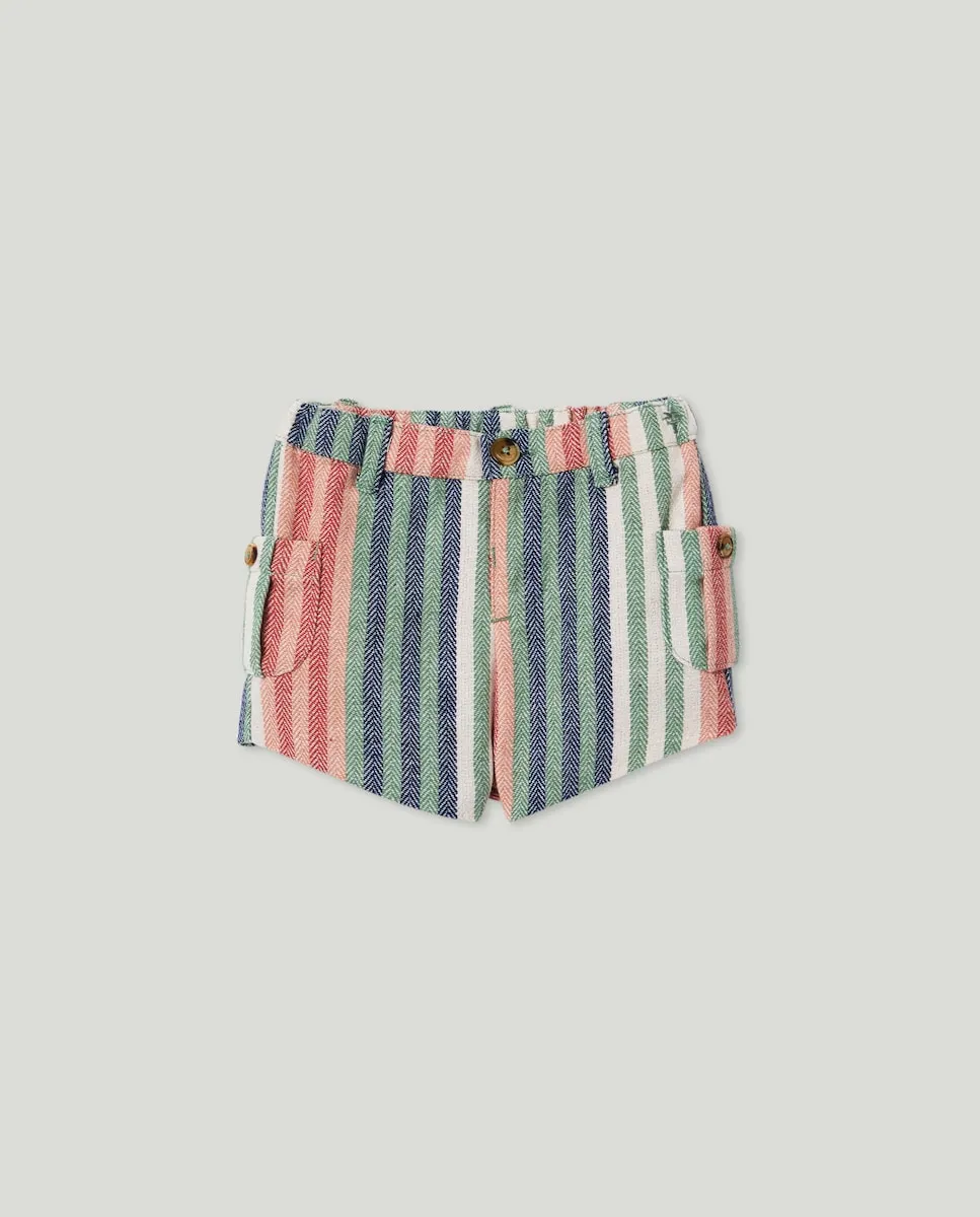 Бермуды с карманом-стрелкой в полоску для младенца Coconut El Corte Inglés, зеленый
Бермуды с карманом-стрелкой в полоску для младенца Coconut El Corte Inglés, зеленый