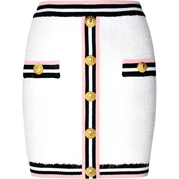 Монохромная вязаная юбка BALMAIN, белый
Монохромная вязаная юбка BALMAIN, белый