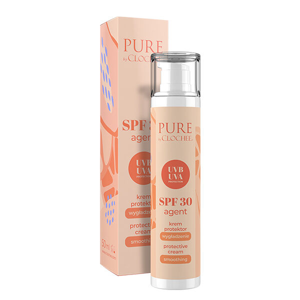 Разглаживающий защитный крем для лица с spf30, 50 мл Pure By Clochee Spf30 agent 
Разглаживающий защитный крем для лица с spf30, 50 мл Pure By Clochee Spf30 agent