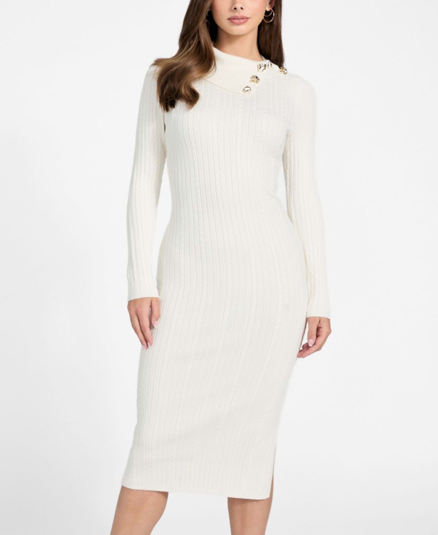 Женское платье с длинными рукавами Priscilla Cable Rib GUESS, Dove White
Женское платье с длинными рукавами Priscilla Cable Rib GUESS, Dove White