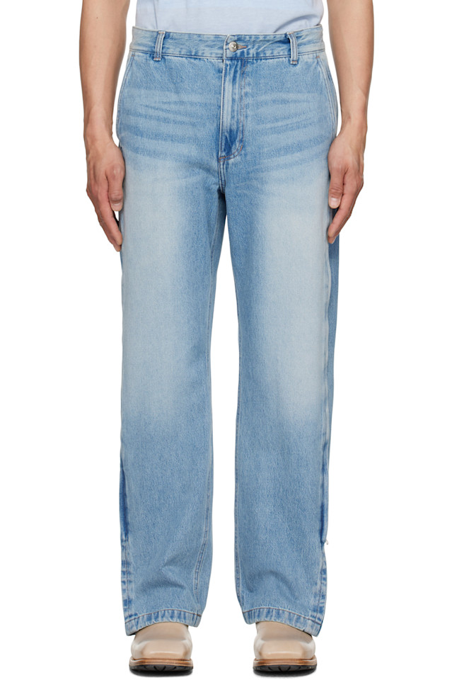 Широкие джинсы с боковой молнией Solid Homme, синий
Широкие джинсы с боковой молнией Solid Homme, синий