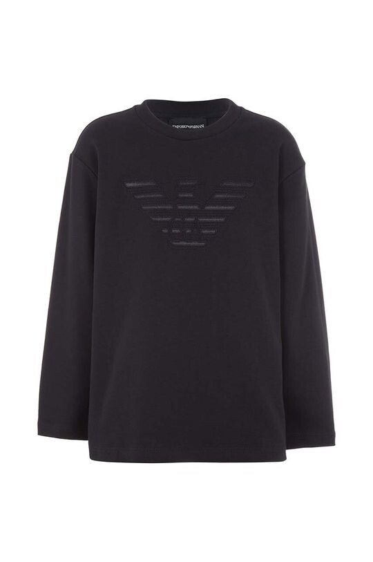 Детская хлопковая рубашка с длинным рукавом Emporio Armani, черный
Детская хлопковая рубашка с длинным рукавом Emporio Armani, черный