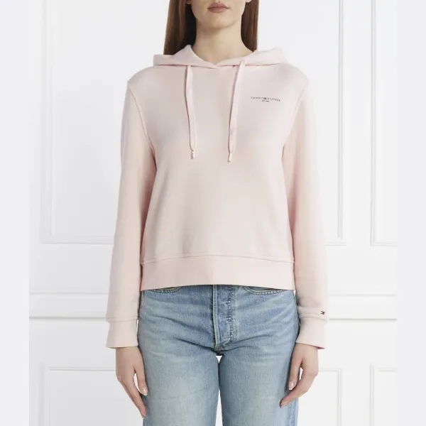Толстовка мини-боди свободного кроя с логотипом Tommy Hilfiger, розовый 
Толстовка мини-боди свободного кроя с логотипом Tommy Hilfiger, розовый