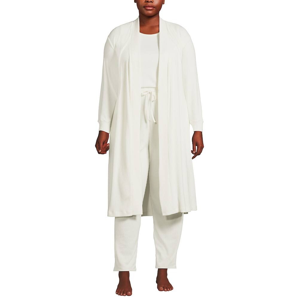 Уютная женская пижама больших размеров Lands' End из 3 предметов: пижамный топ, пижамные штаны и халат для сна, цвет Ivory
Уютная женская пижама больших размеров Lands' End из 3 предметов: пижамный топ, пижамные штаны и халат для сна, цвет Ivory