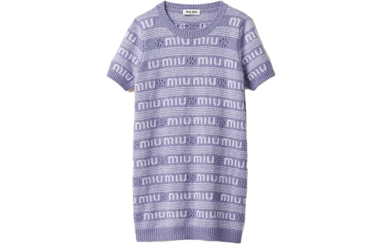 Платье Miu Miu с короткими рукавами, фиолетовый
Платье Miu Miu с короткими рукавами, фиолетовый