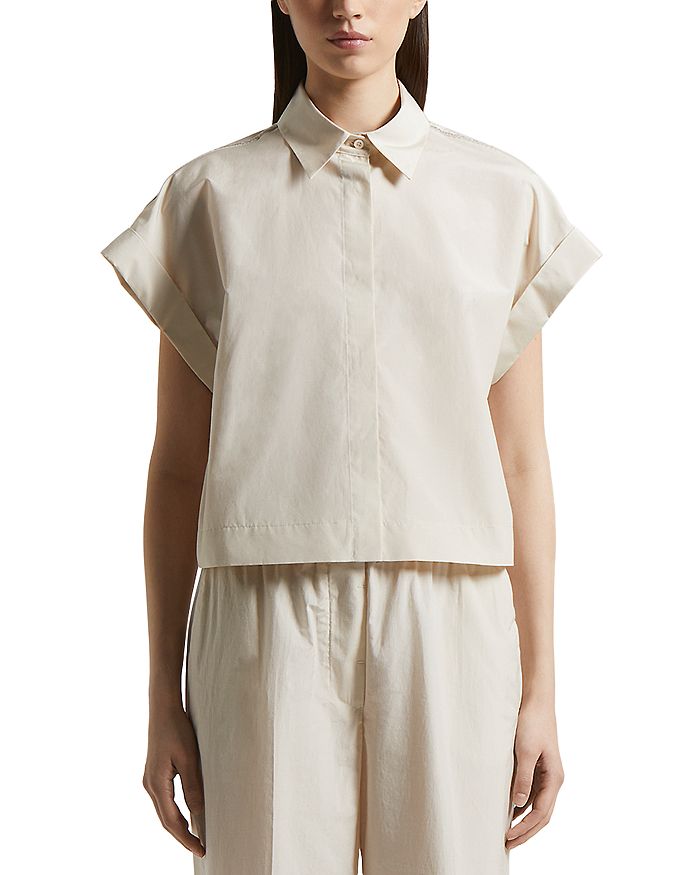 Блуза с коротким рукавом и скрытой планкой Peserico, слоновая кость/кремовый
Блуза с коротким рукавом и скрытой планкой Peserico, слоновая кость/кремовый