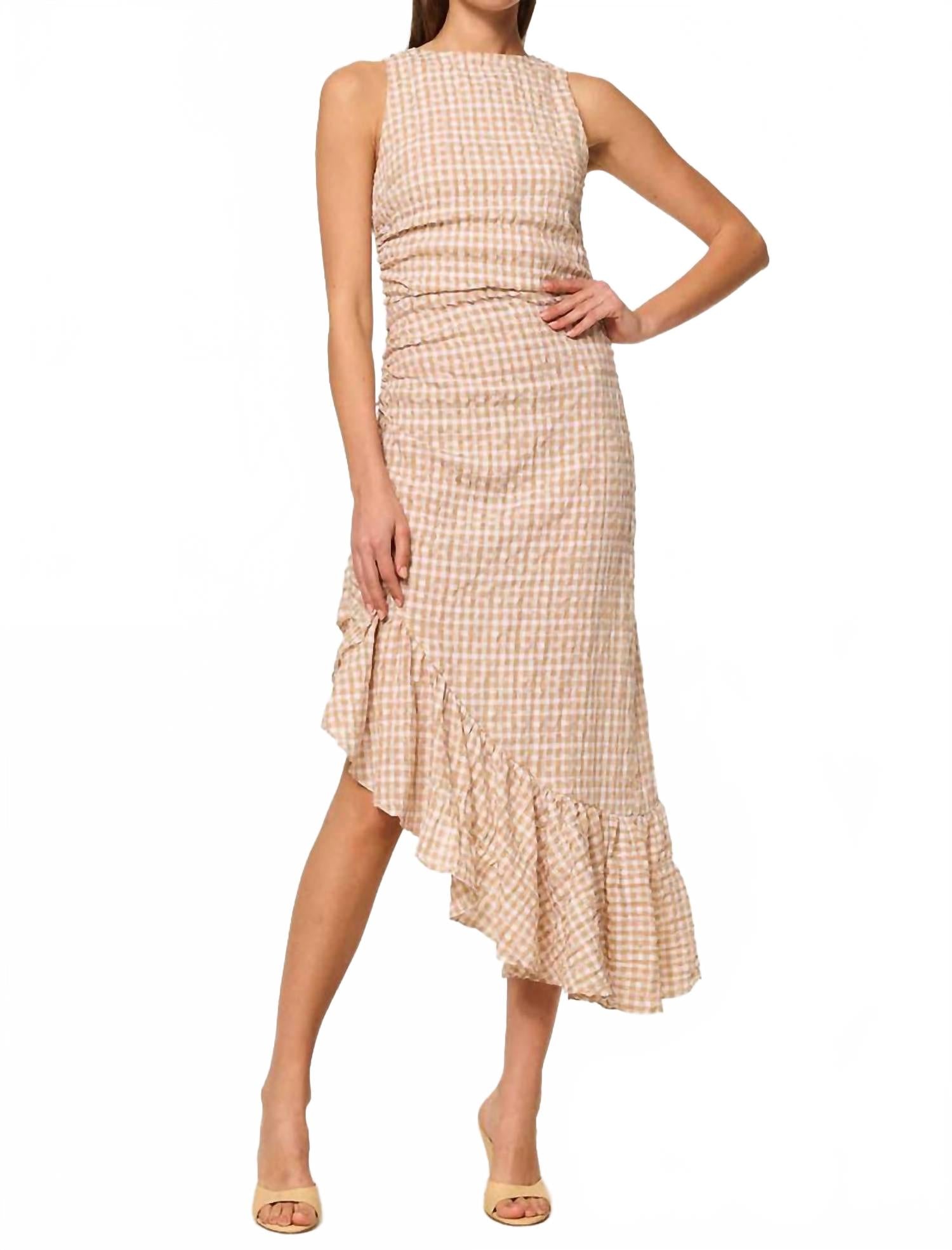 Платье Bertha в шоколадную клетку Misa Los Angeles
Платье Bertha в шоколадную клетку Misa Los Angeles