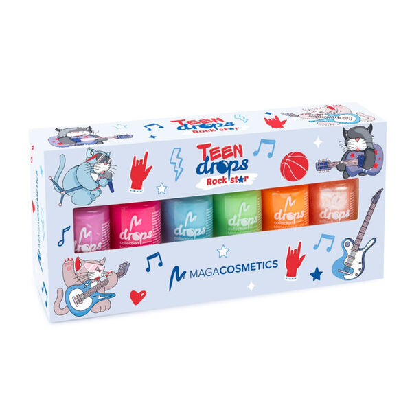 Набор: лак для ногтей rockstar v.03, 6x6 мл Maga Cosmetics Teen drops
Набор: лак для ногтей rockstar v.03, 6x6 мл Maga Cosmetics Teen drops