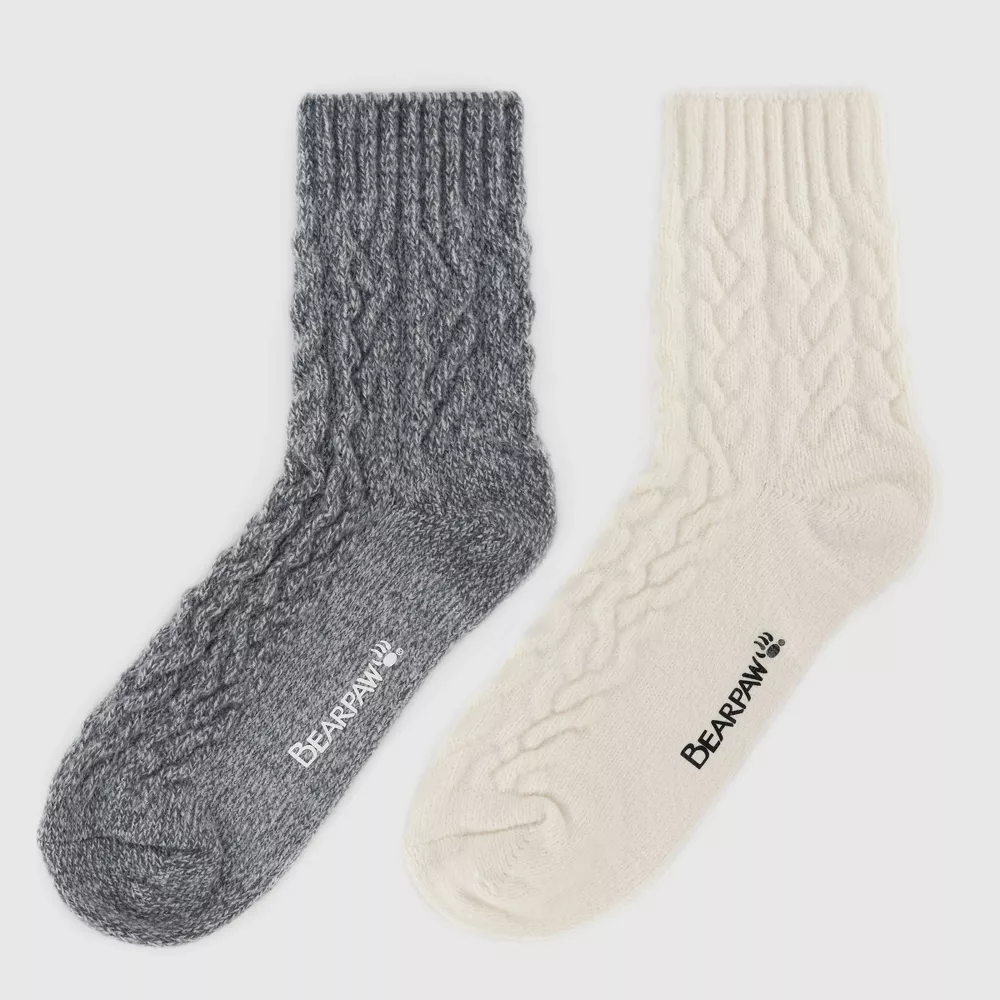 Носки Bearpaw женские сверхмягкие с большими кабелем, 2 пары Bear Paw, цвет Ivory/Heather Gray
Носки Bearpaw женские сверхмягкие с большими кабелем, 2 пары Bear Paw, цвет Ivory/Heather Gray