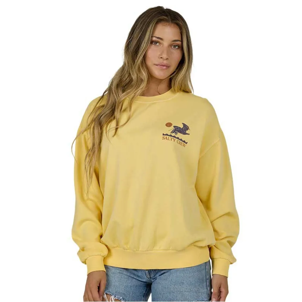 Толстовка Salty Crew Lunch time crew, желтый 
Толстовка Salty Crew Lunch time crew, желтый