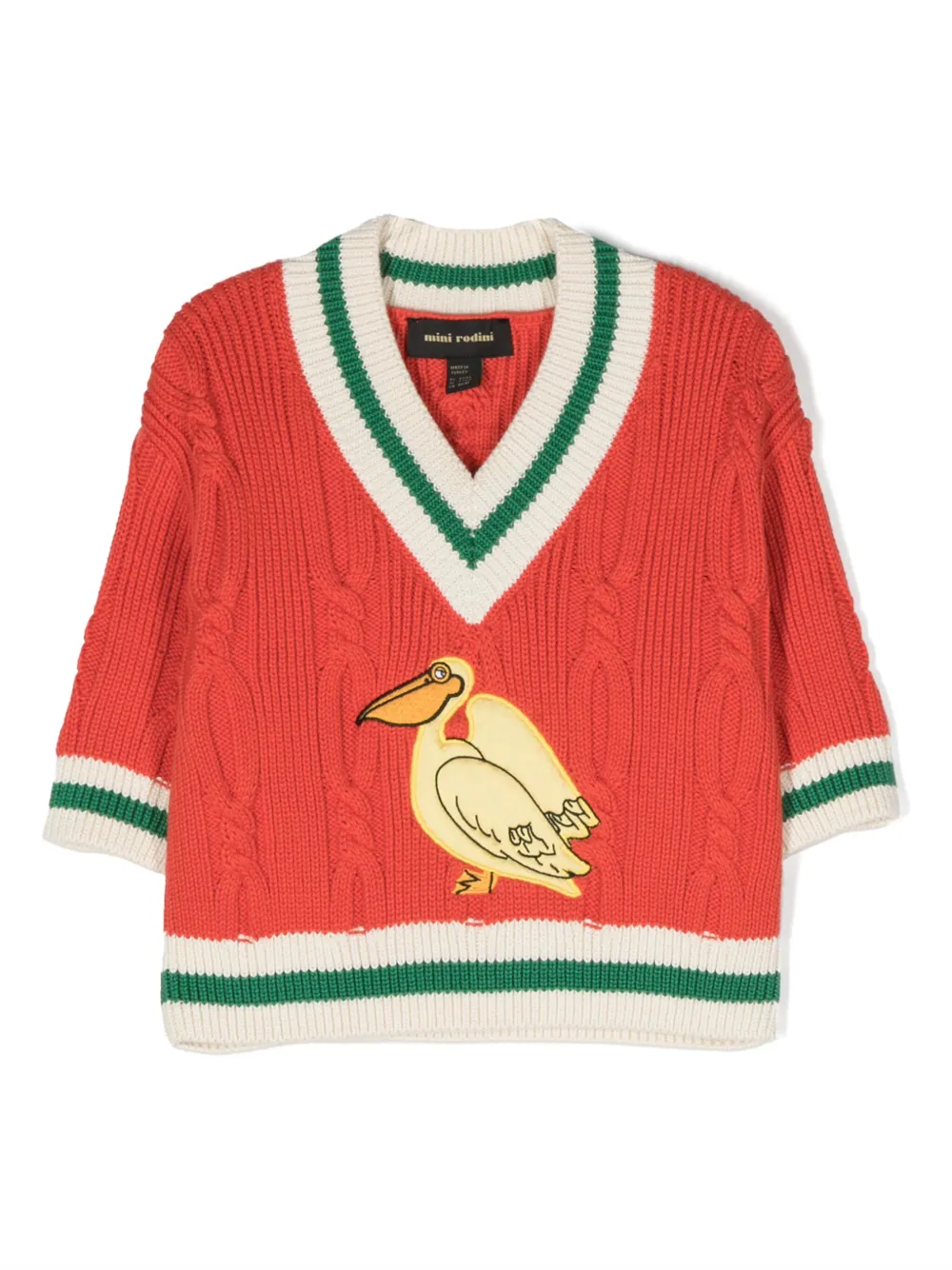 Джемпер Pelican с V-образным вырезом Mini Rodini, красный
Джемпер Pelican с V-образным вырезом Mini Rodini, красный