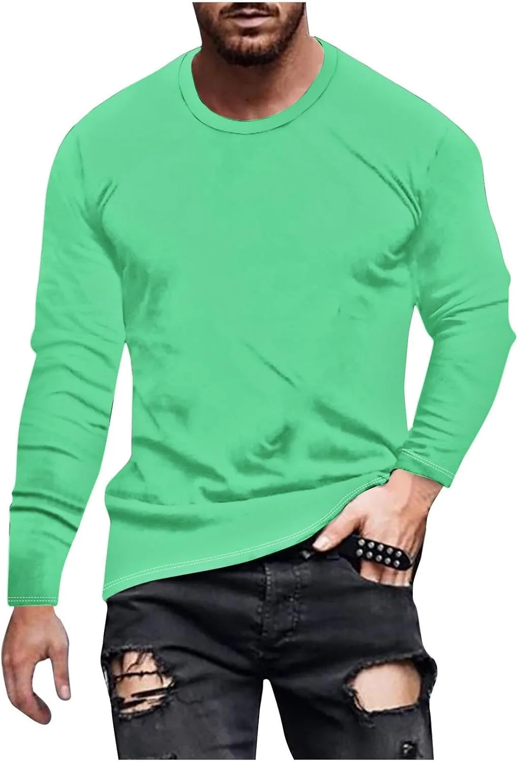Мужская футболка с длинным рукавом, Casual, Loose Fit
Мужская футболка с длинным рукавом, Casual, Loose Fit